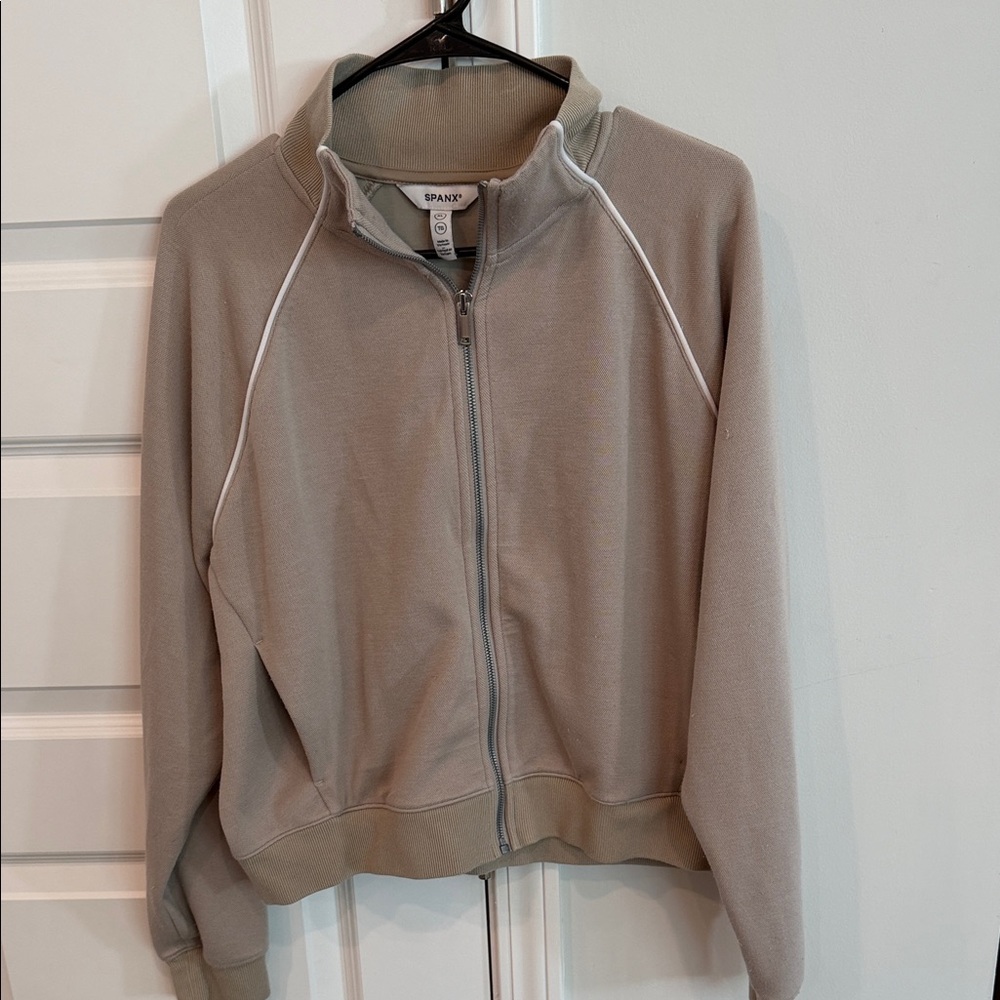 SPANX AirPiquè Track Jacket Size XL